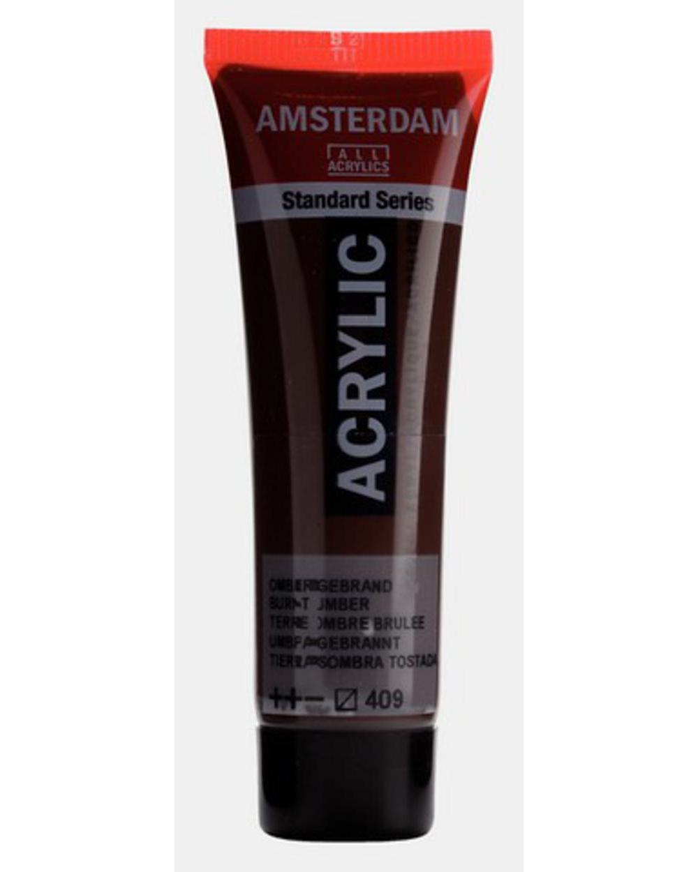 Amsterdam, Acrylic, Art & School, Paint, 20ml, 974510, Burnt Umber